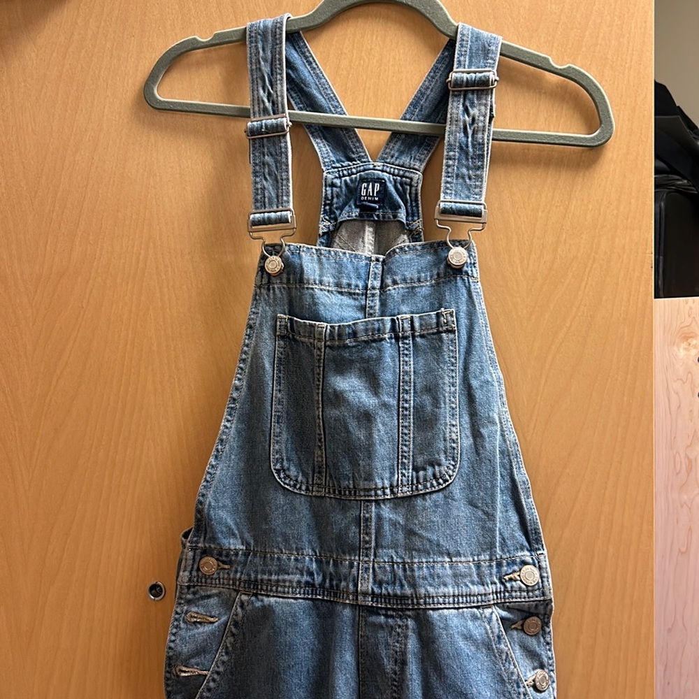 GAP denim overalls. Light wash, size XS